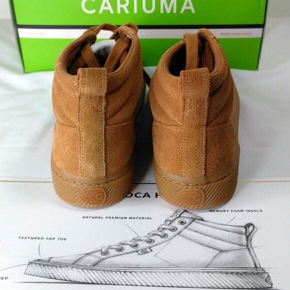 NIB Cariuma OCA High All Camel Suede Sneaker Unisex Men 7.5 Women 9 - Picture 5 of 7